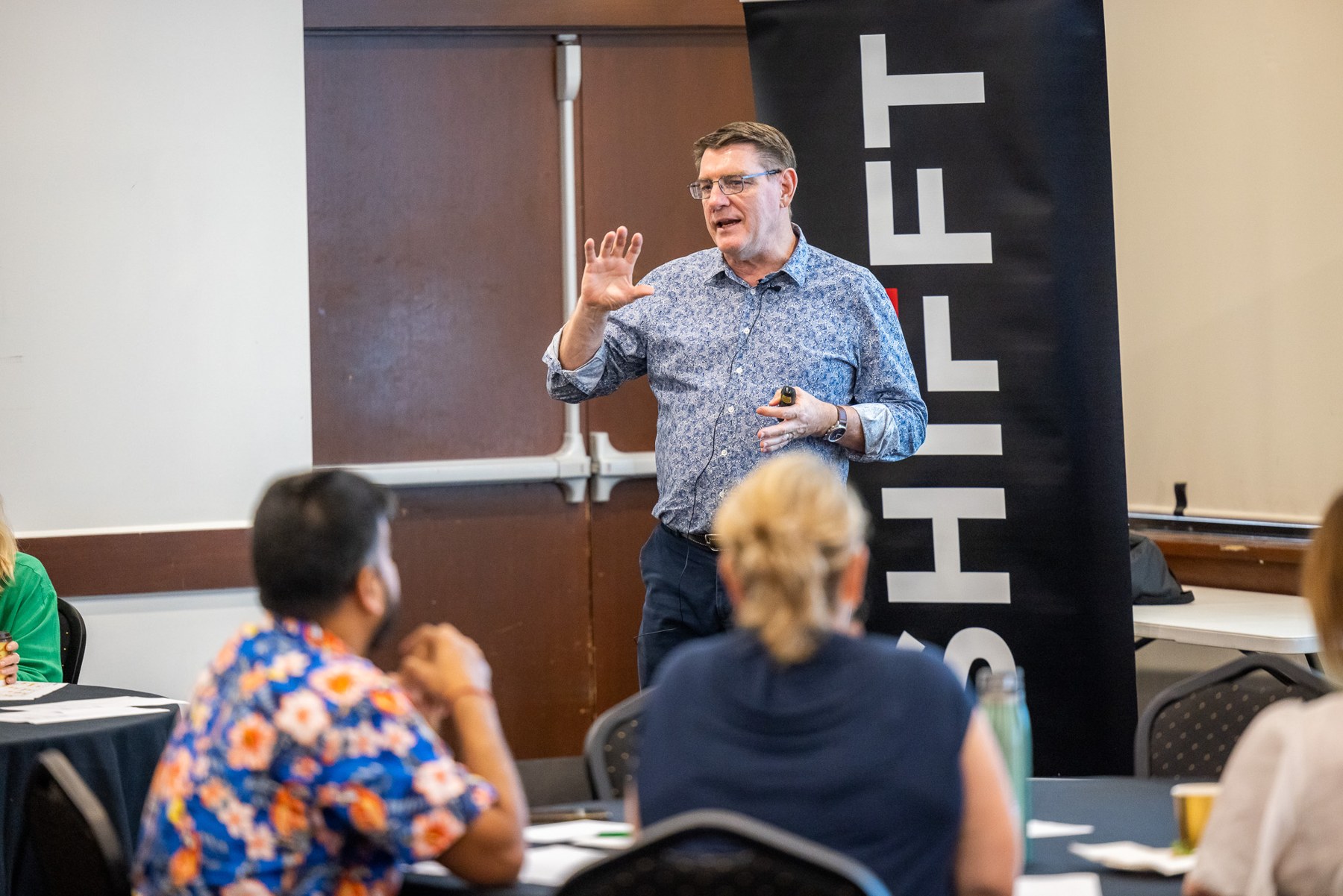 Russell Cummings facilitating a practical business workshop